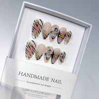 Faux Ongles de Luxe Gothiques à Pression Faits Main, Dégradé Noir et Rouge, Effet Œil de Chat, Strass 3D, Croix, Longs Stilettos, Vente en Gros OEM ODM