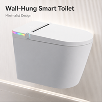 WC intelligent à poser au sol avec réservoir intégré, sécheur d'air et télécommande pour commande en gros