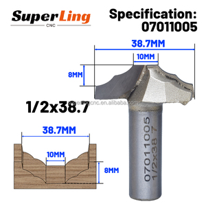 Nhà Máy bán hàng trực tiếp rắn Carbide gỗ đúc cắt khắc cửa tủ bits cho MDF và gỗ cứng - Product Image 2