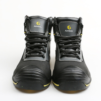 Chaussures de sécurité en cuir lisse, bottes de travail anti-perforation, bottes de sécurité industrielles, prix d'usine en gros, chaussures de sécurité pour hommes S1P