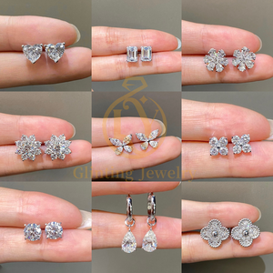 Brincos de Diamante Criado em Laboratório 14K 18K Personalizados com Certificação IGI, Corte Redondo Brilhante VVS, Joias de Diamante Cultivado em Laboratório - Product Image 2