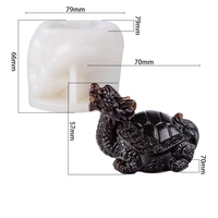Moule à gâteau DIY en silicone transparent de qualité alimentaire, écologique, 100 % silicone, créatif, fait main, motif tortue mignonne, réutilisable, antiadhésif, résistant à la chaleur