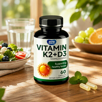 Capsules de Vitamine D3 K2 OEM/ODM 5000UI avec Zinc, Magnésium et Vitamine B6 – Complément Énergisant pour Adultes
