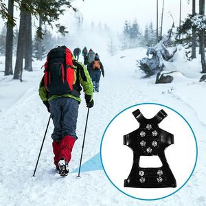Cubrebotas Antideslizantes para Nieve con 10 Dientes para Hombres y Mujeres, Crampones para Escalada en Roca, Accesorios de Senderismo - Product Image 1