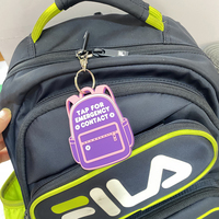 Llavero NFC Personalizado con Contacto de Emergencia para Niños, Etiqueta de Identificación de Seguridad para Mochila Escolar, Etiqueta con Información Médica para Padres, Llamada Telefónica