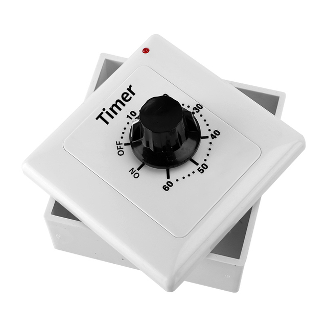 Mechanical 60min Countdown Timer Switch Dial Operation Wall Mount Control Panel for Water Pump Lights & Exhaust Fan