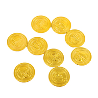Promosi kustom kustom OEM murah abs dicetak berlapis 1 euro koin emas perak token plastik Eropa