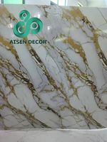 2025 Auto-adhésif Décollable et Collable Imperméable Marbre Noir Mousse XPE Faux Feuille de Marbre PVC Autocollant Mural en Rouleau