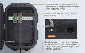 IP65 خارجي كهربائي معدني 400X300X200MM مقاوم للماء تهوية مع مروحة - Product Image 5