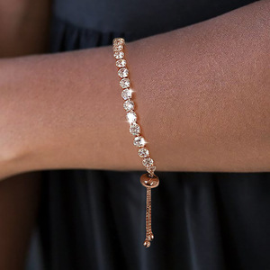 4mm Round Zircon Single Row Birthstone Full Colorful <b>Crystal</b> Adjustable Tennis Chain <b>Bracelet</b> Women - Product Image 2