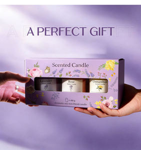 Juego de Velas Aromáticas de Cera de Soya Ecológicas sin Llama de 3 Piezas con Etiqueta Privada Personalizada LANJO, Caja de Regalo para Bodas, Navidad, Decoración del Hogar - Product Image 6