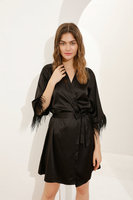 FUNG 6022 Robes de mariée personnalisées pour dames Robes de mariée pour demoiselles d'honneur Robes de soirée avec pyjama en plumes