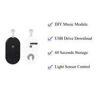 Module sonore à capteur de lumière haute fiabilité, 60 secondes, musique téléchargeable par USB, pour boîte cadeau