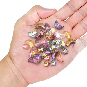 Cuentas de estrella de <span class=keywords><strong>luna</strong></span> de cristal de oro ámbar Zhubi, collar de cuentas DIY, pulsera, cuentas de cristal de cuarzo de varios colores para la fabricación de joyas - Product Image 5