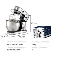Nouvelle Machine à Pâtisserie Starlux Transfrontalière 12L 3 Vitesses, Mélangeur de Pâte Domestique Entièrement Automatique Multifonction Tout-en-un UE