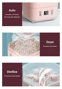 2025 usine en gros multi-fonction bébé bouteille de lait stérilisateur et sèche-linge avec <span class=keywords><strong>vapeur</strong></span> numérique pour bébé sucette, bol, cuillère - Product Image 4