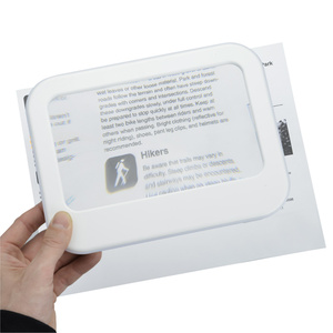<span class=keywords><strong>Loupe</strong></span> de lecture grand format personnalisable avec logo – Aide à la lecture légère et portable pour bureau et école - Product Image 4