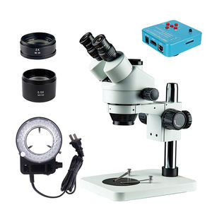 KUAIQU 3.5X-90X Usine Pas Cher <span class=keywords><strong>Prix</strong></span> Stéréo Microscope Trinoculaire Réparation Avec Appareil Photo Numérique HD-MI 38MP 1080P A MENÉ LA Lumière D'anneau - Product Image 1