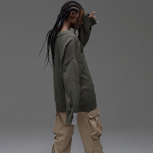 2024 Unisex Pullover Oversized Sweater Women Hip Hop Punk Loose Hollow Out Knitwear Sweater <strong>Jumper</strong> <strong>Boyfriend</strong> Dashiki African - Product Image 4