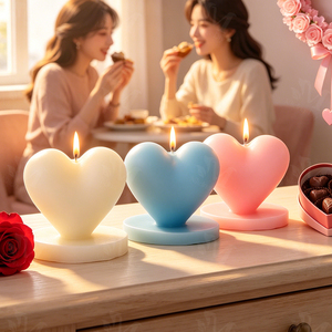 Candele Profumate a Forma di Cuore N-160, Candele Artigianali in Cera di Soia per Aromaterapia e Fragranza per la Casa, Ideali per Decorazioni Matrimoniali - Product Image 3