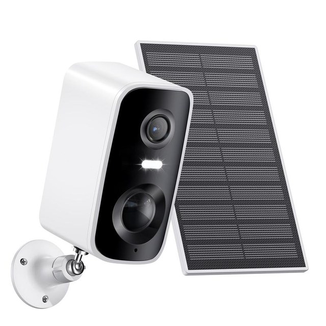 WESECUU 4MP Solar Security Camera Wireless Outdoor Solar/battery Powered Camera PIR Wifi Cctv System Network Camera