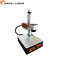 Machines de marquage laser à fibre métallique JUNFEI 20W 30W, graveur laser CO2 de bureau pour bois, pierre, MDF, 70*70MM 1064um AI