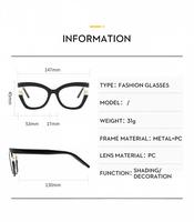 XPZ Nuevas Gafas Elegantes con Protección Anti-luz Azul, Montura Decorativa con Perlas de Colores Personalizadas para Mujer