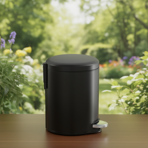 Pedal-operated kitchen <b>bin</b> (5L) with clutch, Black, Art. 12 - Product Image 3