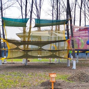 Parc d'aventure forestier Ropecube multi-niveaux avec <span class=keywords><strong>trampoline</strong></span>, structure en acier, filet de protection, équipement de terrain de <span class=keywords><strong>jeu</strong></span> écologique - Product Image 1