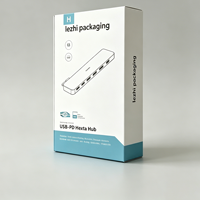 Boîte en carton personnalisée avec couvercle et base pour emballage de chargeur de téléphone électronique, accessoires de téléphone, câble de données, impression