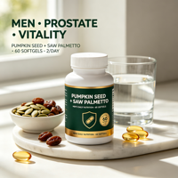 Huile de graines de citrouille et gélules de palmier nain OEM ODM Marque privée Vente en gros Formule personnalisée pour autres compléments de santé