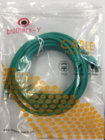 Kabel Patch Komputer Jaringan Internet Kecepatan Tinggi Brothers-Y FTP Cat5e RJ45 dengan Konektor Berlapis Emas 8 Konduktor