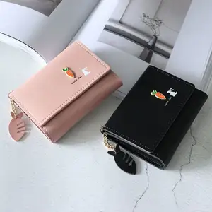 Portefeuille pour femmes en cuir végétalien RFID poisson pendentif porte-carte téléphone chéquier organisateur filles mignon fermeture éclair porte-monnaie