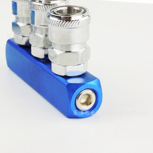 JINEN Quick Connector 1 to 3 Way 1/4 In Air Diverter <b>Pneumatic</b> <b>Tool</b> Accessory - Product Image 2