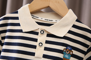 20 Design Senza MOQ <span class=keywords><strong>Abbigliamento</strong></span> per Bambini Assortito Nuova Moda Completo Due Pezzi per Neonati Manica Corta con Ricamo Lettere e Righe - Product Image 6