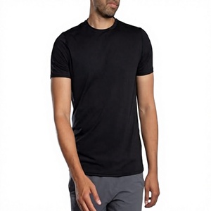 T-shirt de sport respirant et à séchage rapide pour homme, 180 grammes, 100 % polyester, uni, manches courtes, coupe classique, idéal pour la gym, la course et les tenues d'équipe - Product Image 3