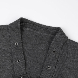 Blus & Atasan Wanita Desain Gesper Solid Musim Gugur Musim Semi, Atasan Wanita, <span class=keywords><strong>Cardigan</strong></span> Kasual, Sweater Wanita - Product Image 5