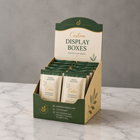 Boîtes en carton imprimées sur mesure avec bande déchirable pour sachets de thé, sachets de collations, présentoirs de vente au détail et facilité d'utilisation