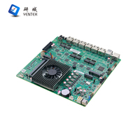 Placa Base Industrial Intel Celeron 5205U para Firewall, 6 LAN, Win10, Linux, PCIE X4, GPIO, SIM, PS/2, Servidor Pfsense