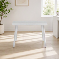 Table à manger ovale moderne à piétement cannelé avec plateau en pierre frittée pour hôtels et hôpitaux (T-130)