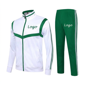 Custom Logo Unisex Tracksuit Set White Blue <b>Jacket</b> Black Pants Full-Zipper Sporty Winter Adult Size Quick Dry Breathable - Product Image 4