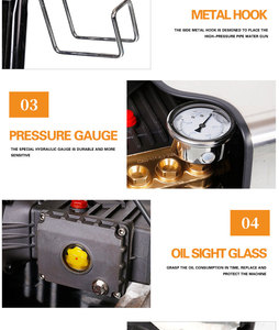 Autolavaggio macchina ad alta pressione 120 <span class=keywords><strong>bar</strong></span> 1850 psi all'ingrosso pesante motore di rame - Product Image 5