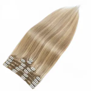 Full Head Real Top Human Hair Extension Clip In Set 100% Remy Hair Wholesale Cheap Natural Raw Virgin Hair Clip Ins Extensions