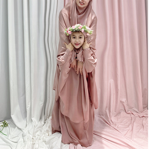 Conjunto de Dos Piezas de Ropa Étnica para Madre e <span class=keywords><strong>Hija</strong></span>, Jilbab Abaya, Conjunto de Oración Abaya, Khimar Abaya Largo - Product Image 1