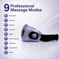 Masseur oculaire intelligent OEM pour étudiants, protection des yeux, chargement USB, vibration apaisante, pour les yeux gonflés et secs