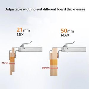 Serres et clips de fixation réglables en acier au carbone pour montage frontal d'armoires - <span class=keywords><strong>Mesure</strong></span> en pouces - Product Image 4