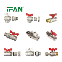 Robinet à boisseau sphérique en laiton IFAN PN40 1/2"-1-1/4" BSP NPT pour eau chaude et froide