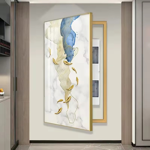 Home Wohnzimmer Wandbild Rahmen vertikale Seite offen Stromzähler Elektro kasten dekorative Malerei Free Punch Art Deco Stil - Product Image 2