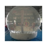 Boule de neige géante de 4m, tente gonflable, boule de neige de noël pour Festival
