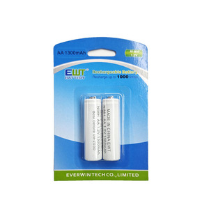 Thấp tự xả B/C <span class=keywords><strong>NiMH</strong></span> AA 1300mAh đến 2500mAh 1.2V bao bì thẻ vỉ 2 * AA 6 * AA vỉ gói biểu tượng tùy chỉnh - Product Image 2